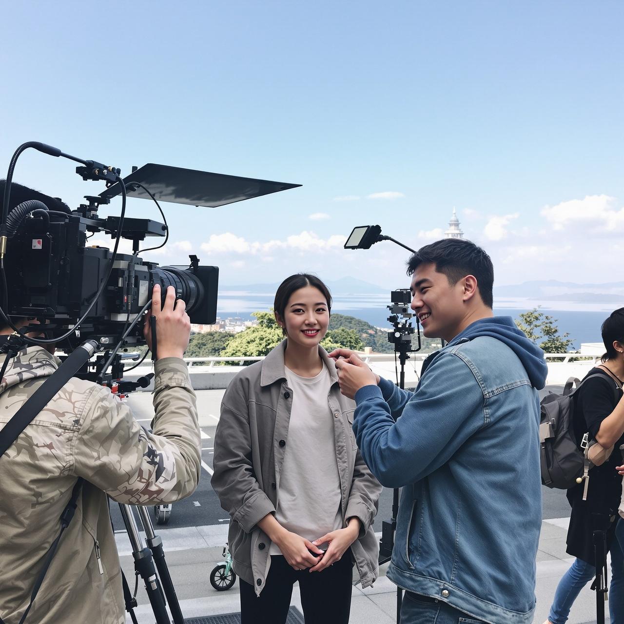 海角吃瓜笔记 - 某演员拍戏路透图集：素颜状态获赞无数